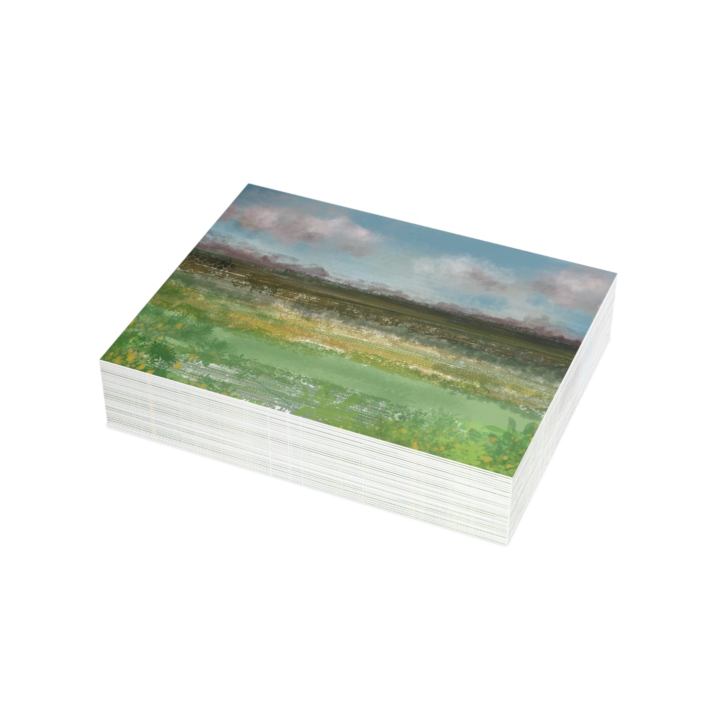 Abstract Coastal 10 Folded Greeting Card