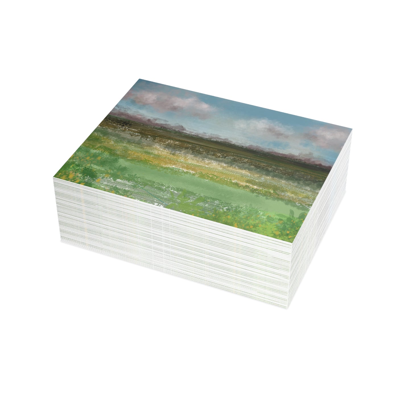 Abstract Coastal 10 Folded Greeting Card