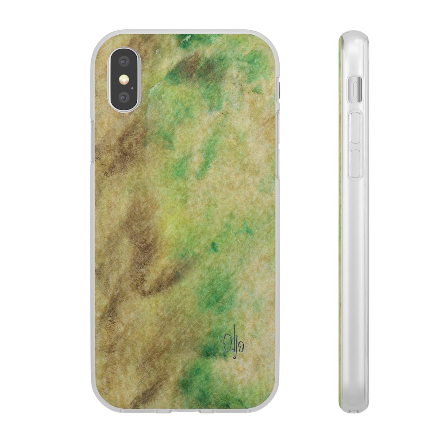 iPhone and Samsung Galaxy Flexi Phone Case Green Marble