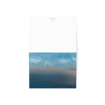 Abstract Coastal 9 Folded Greeting Card