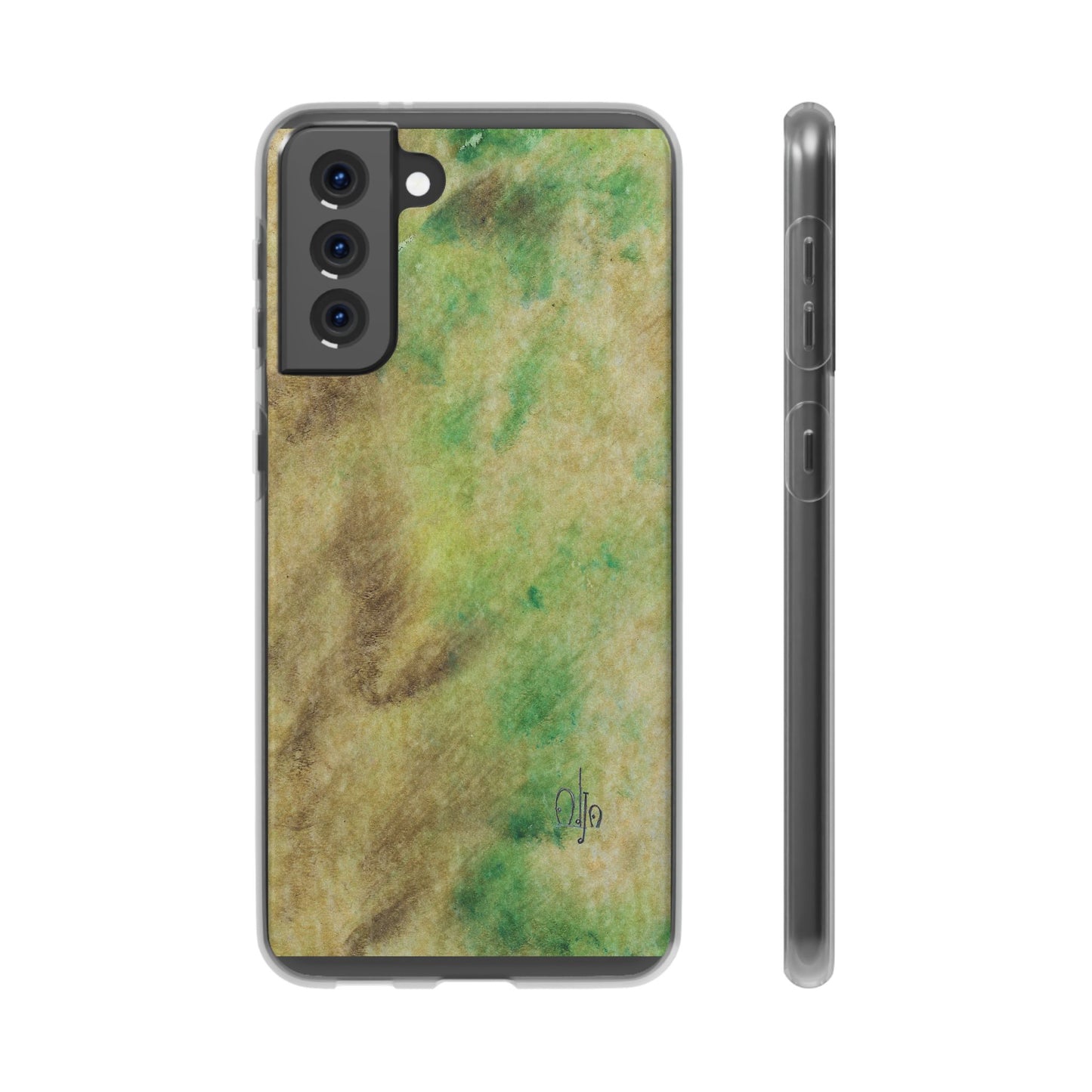 iPhone and Samsung Galaxy Flexi Phone Case Green Marble