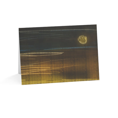 Abstract Coastal 12 Folded Greeting Card