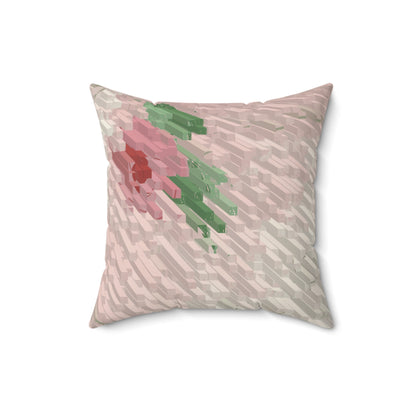 Roses Steps Bricks Square Pillow - Alja Design