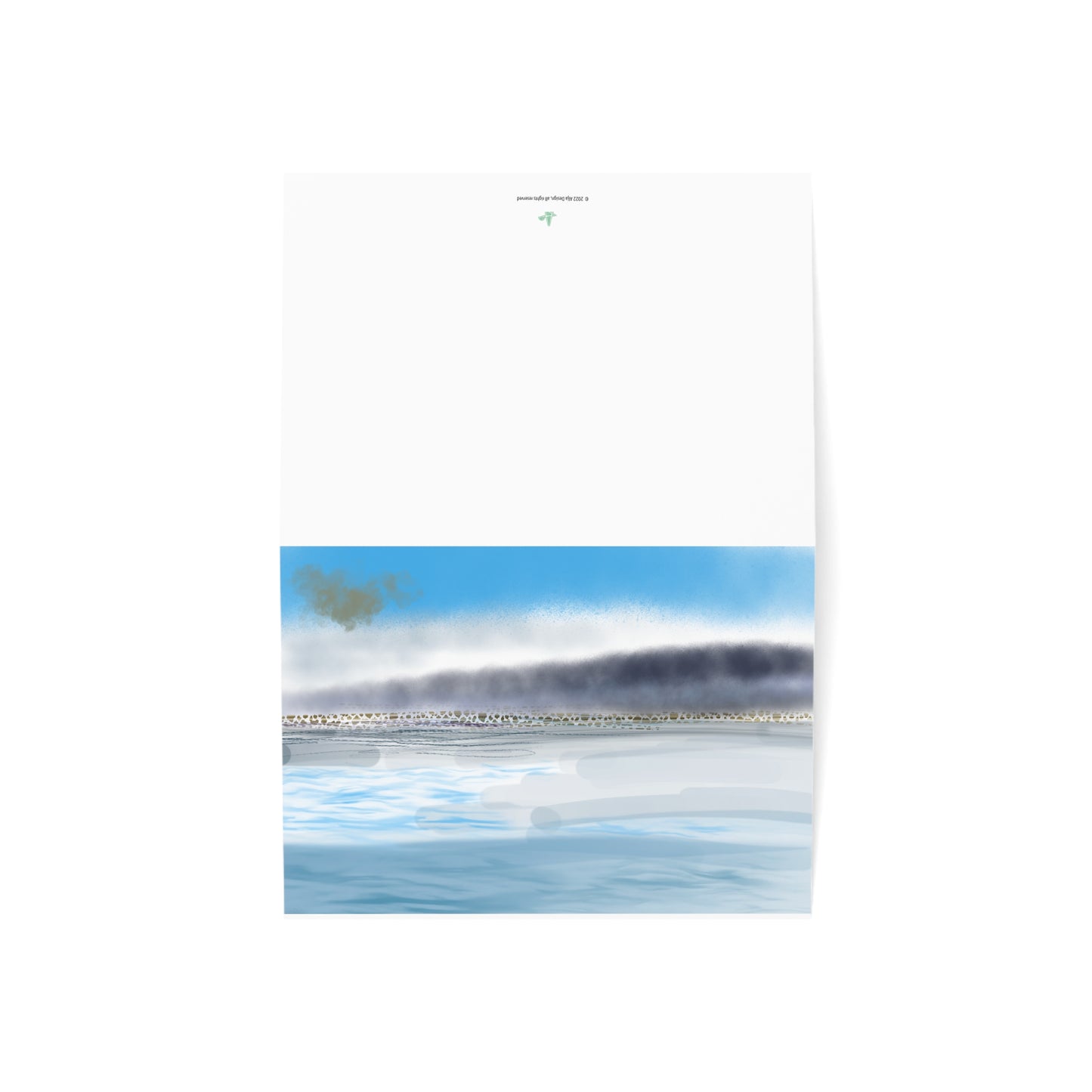 Abstract Coastal 1 Folded Greeting Card