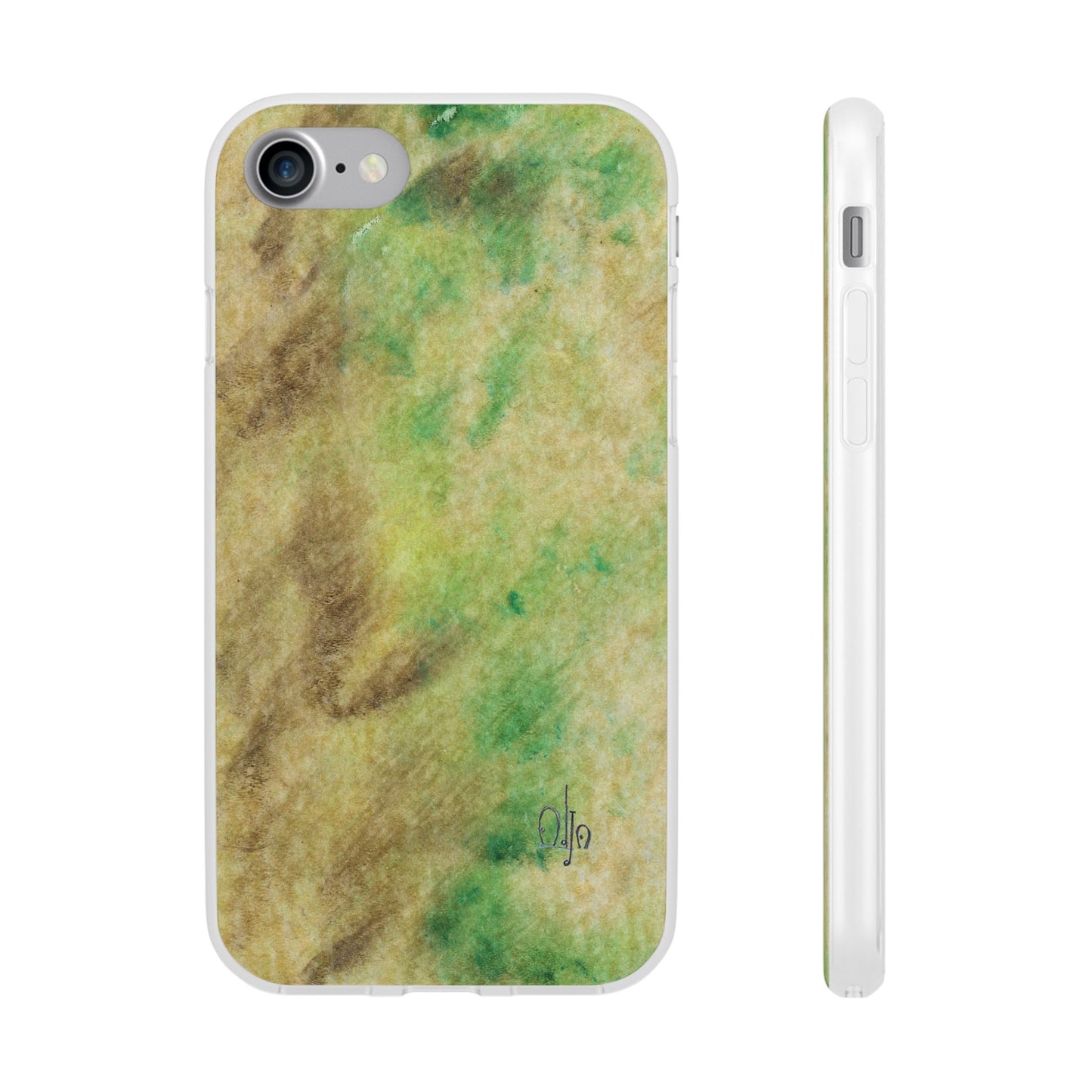 iPhone and Samsung Galaxy Flexi Phone Case Green Marble