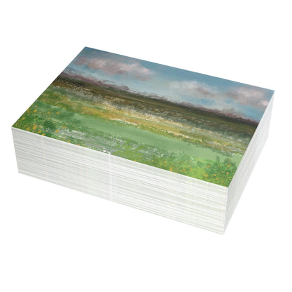 Abstract Coastal 10 Folded Greeting Card