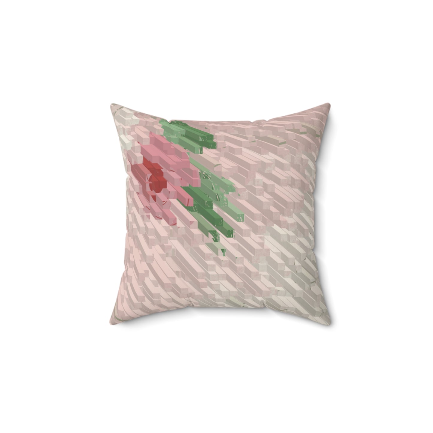 Roses Steps Bricks Square Pillow - Alja Design