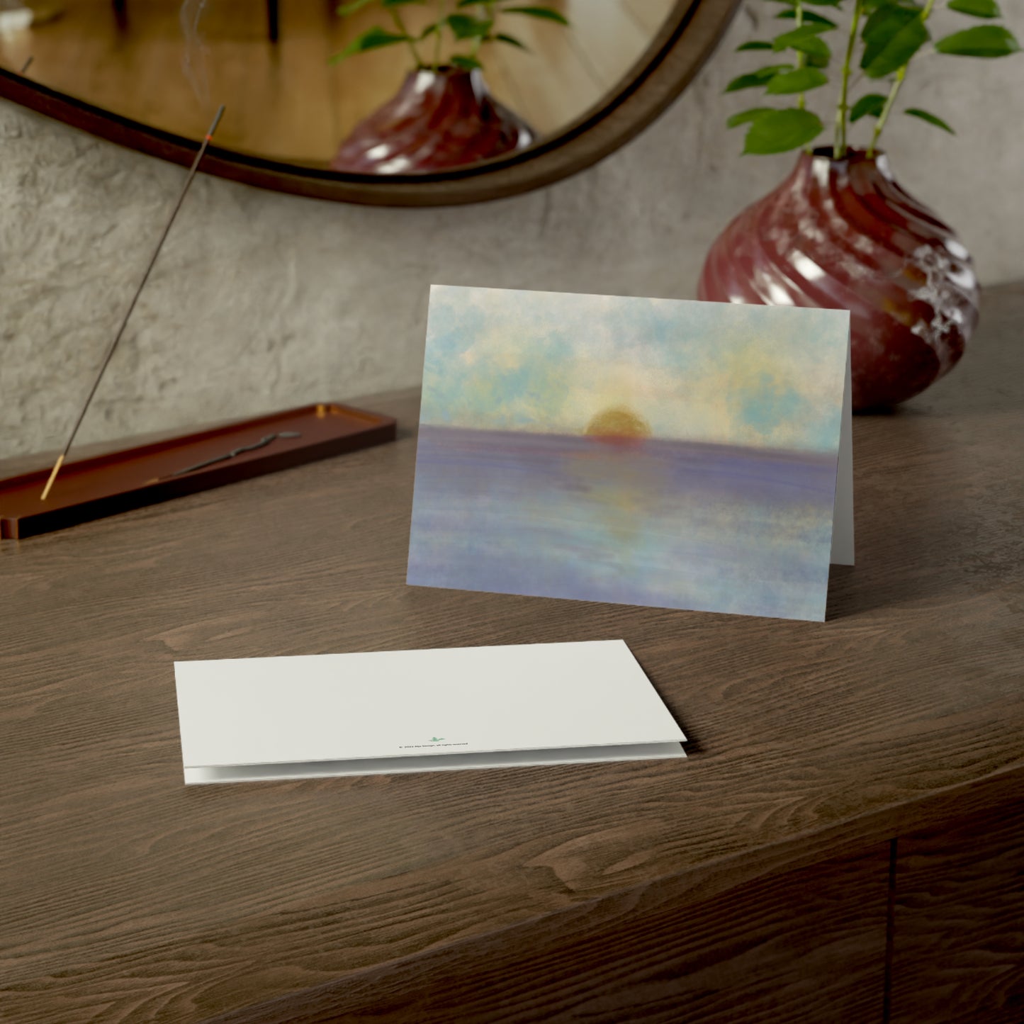 Abstract Coastal 5 Folded Greeting Card