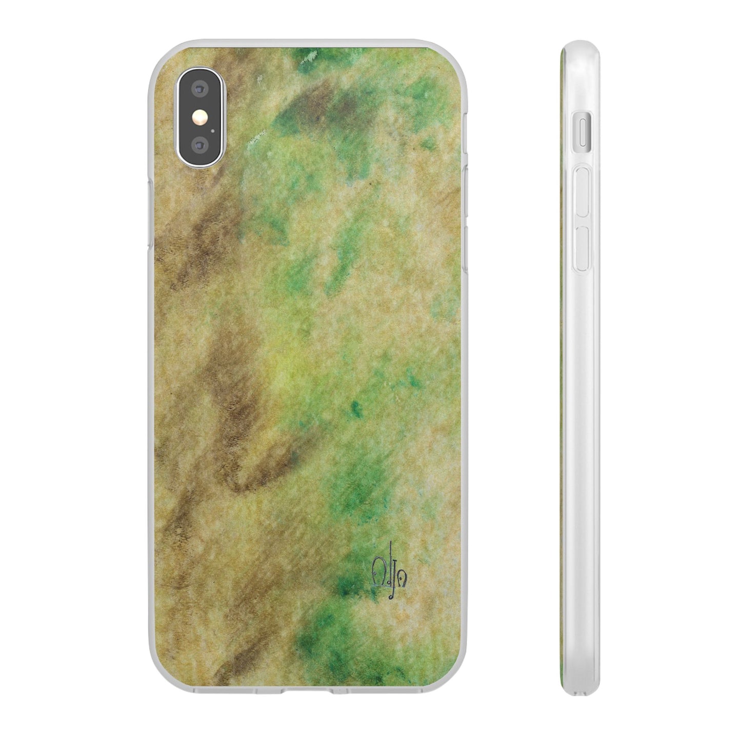 iPhone and Samsung Galaxy Flexi Phone Case Green Marble