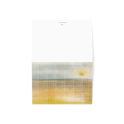 Abstract Coastal 3 Folded Greeting Card