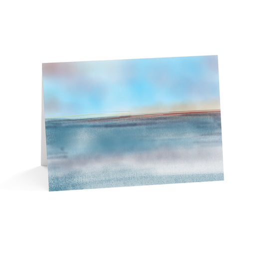 Abstract Coastal 8 Folded Greeting Card