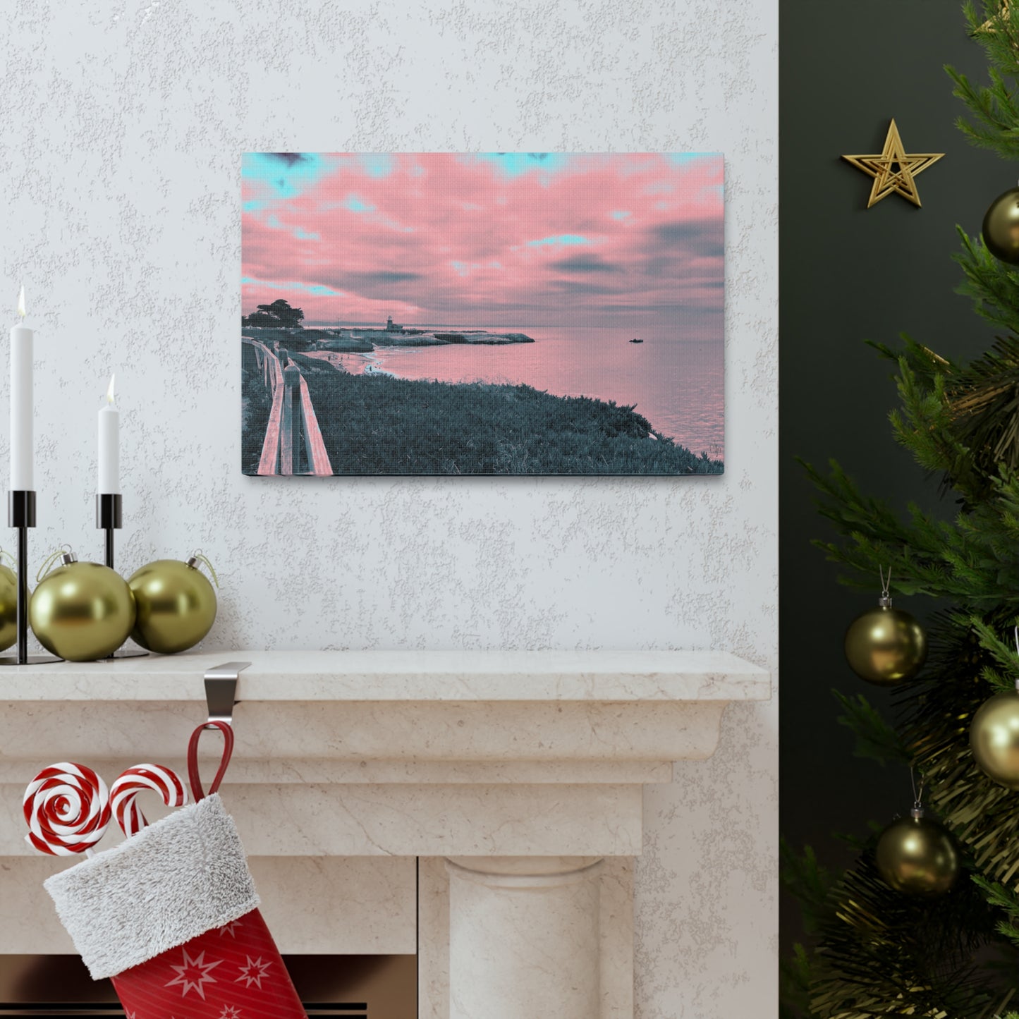 Red Lighthouse Canvas Print