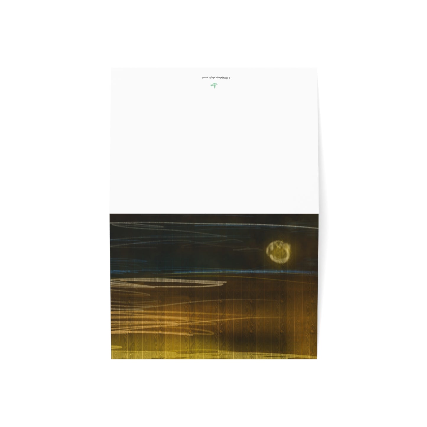 Abstract Coastal 12 Folded Greeting Card