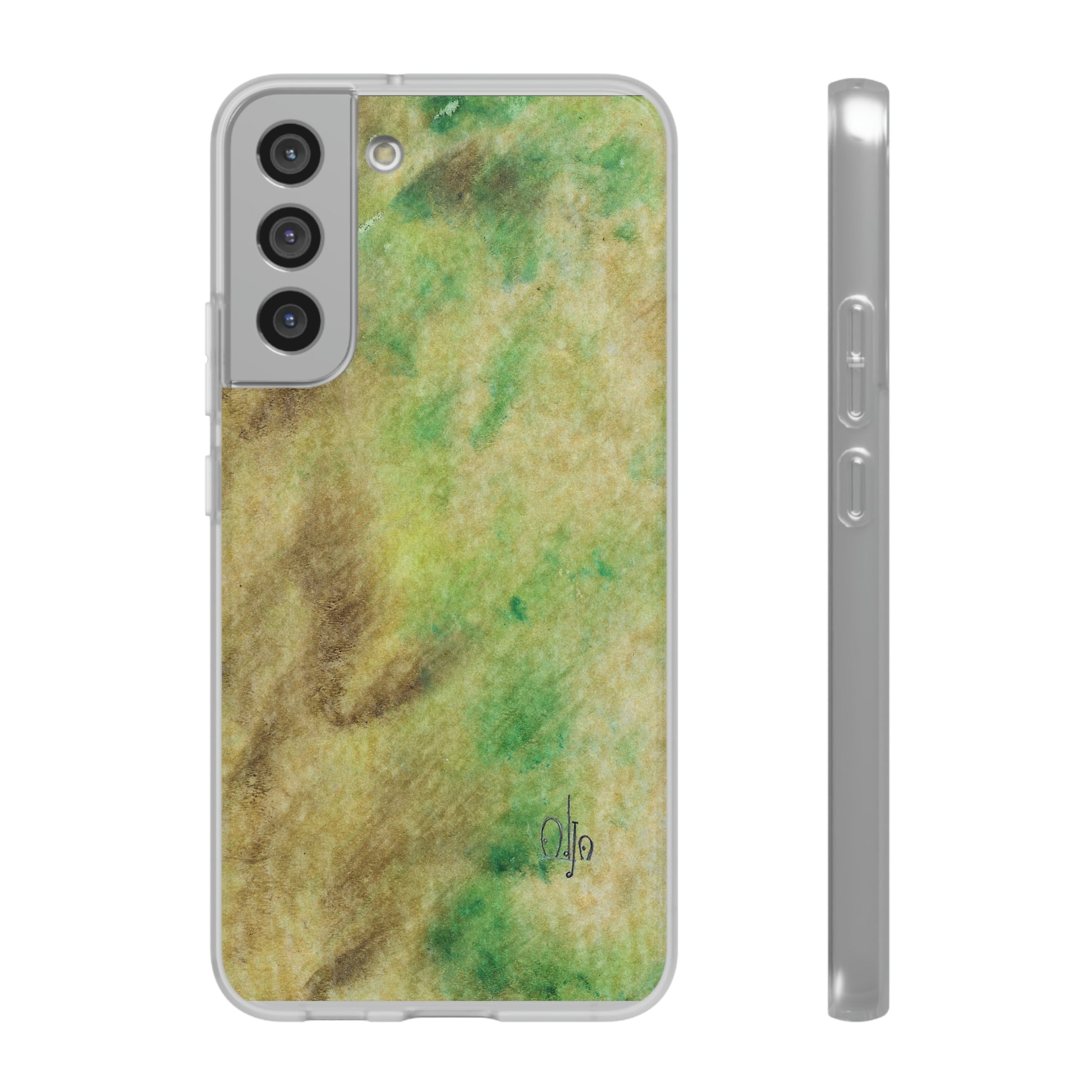 iPhone and Samsung Galaxy Flexi Phone Case Green Marble - Alja Design
