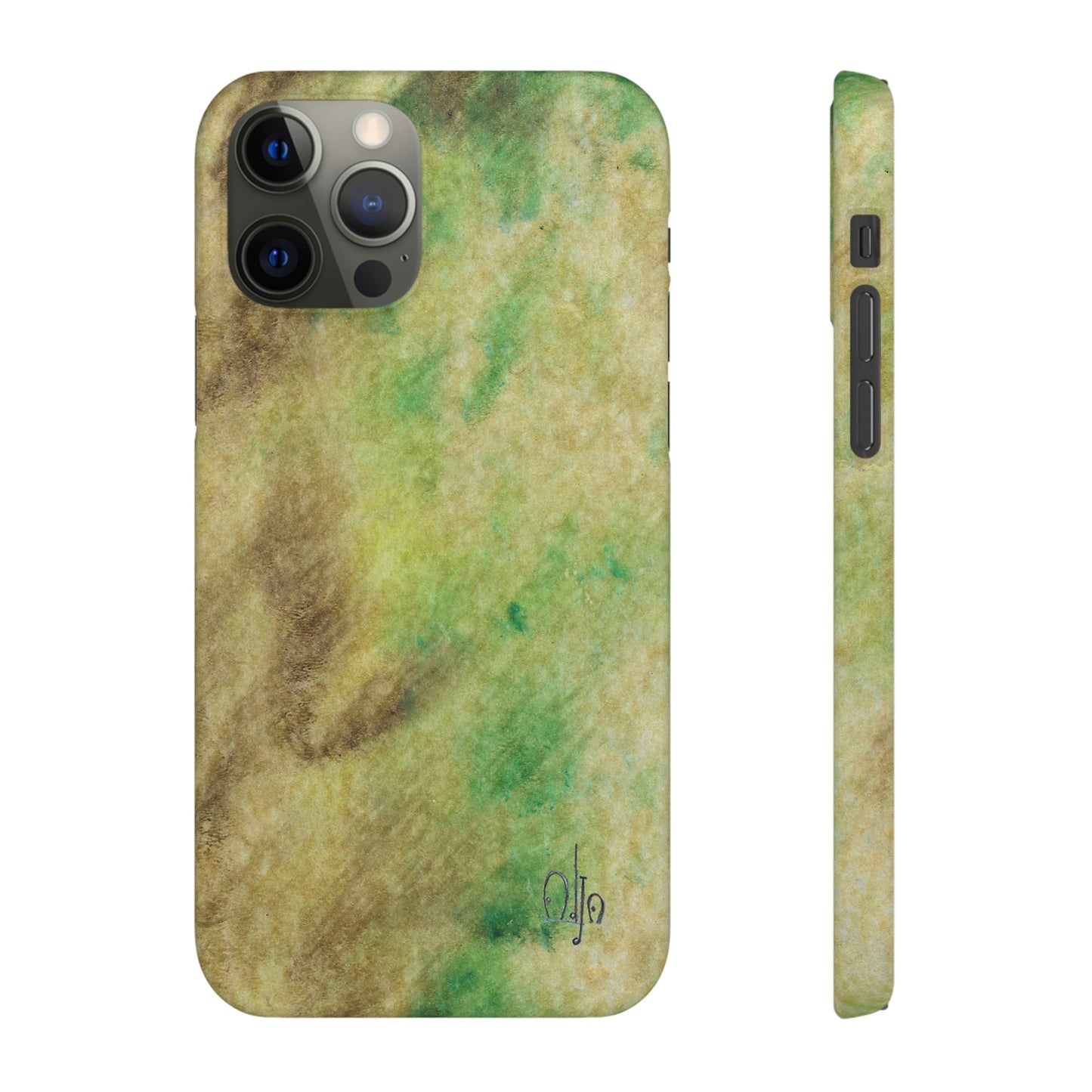 iPhone Samsung Galaxy Pixel5G Snap Case Phone Case Green Marble