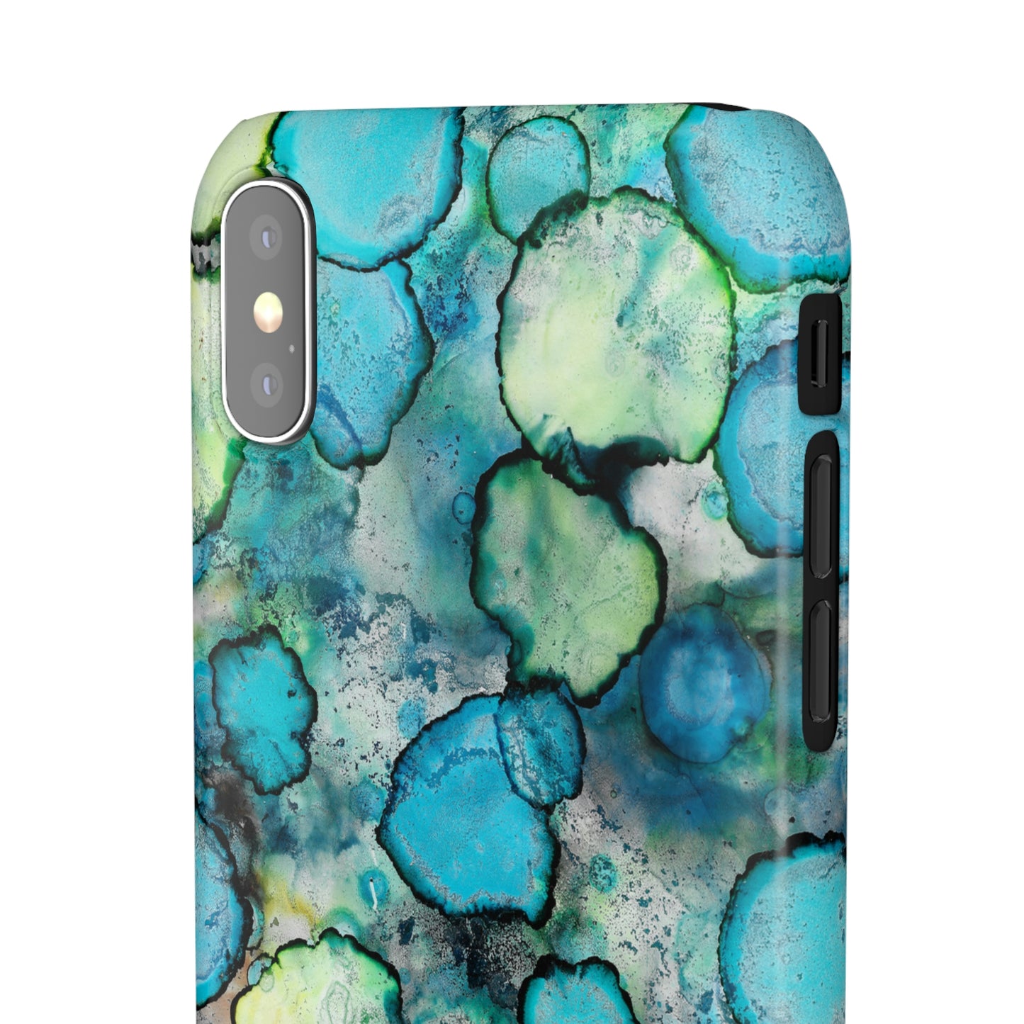 iPhone Samsung Galaxy Pixel5G Snap Case Phone Case Blue Bubbles