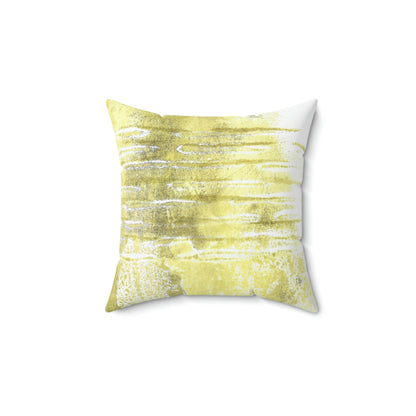 Green Stripes Square Pillow - Alja Design