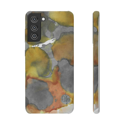 iPhone Samsung Galaxy Pixel5G Snap Case Phone Case Yellow Volcano