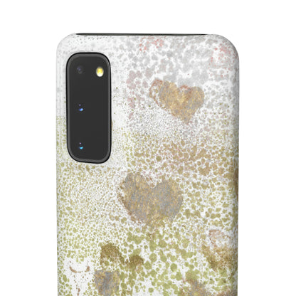 iPhone Samsung Galaxy Pixel5G Snap Case Phone Case Green Hearts