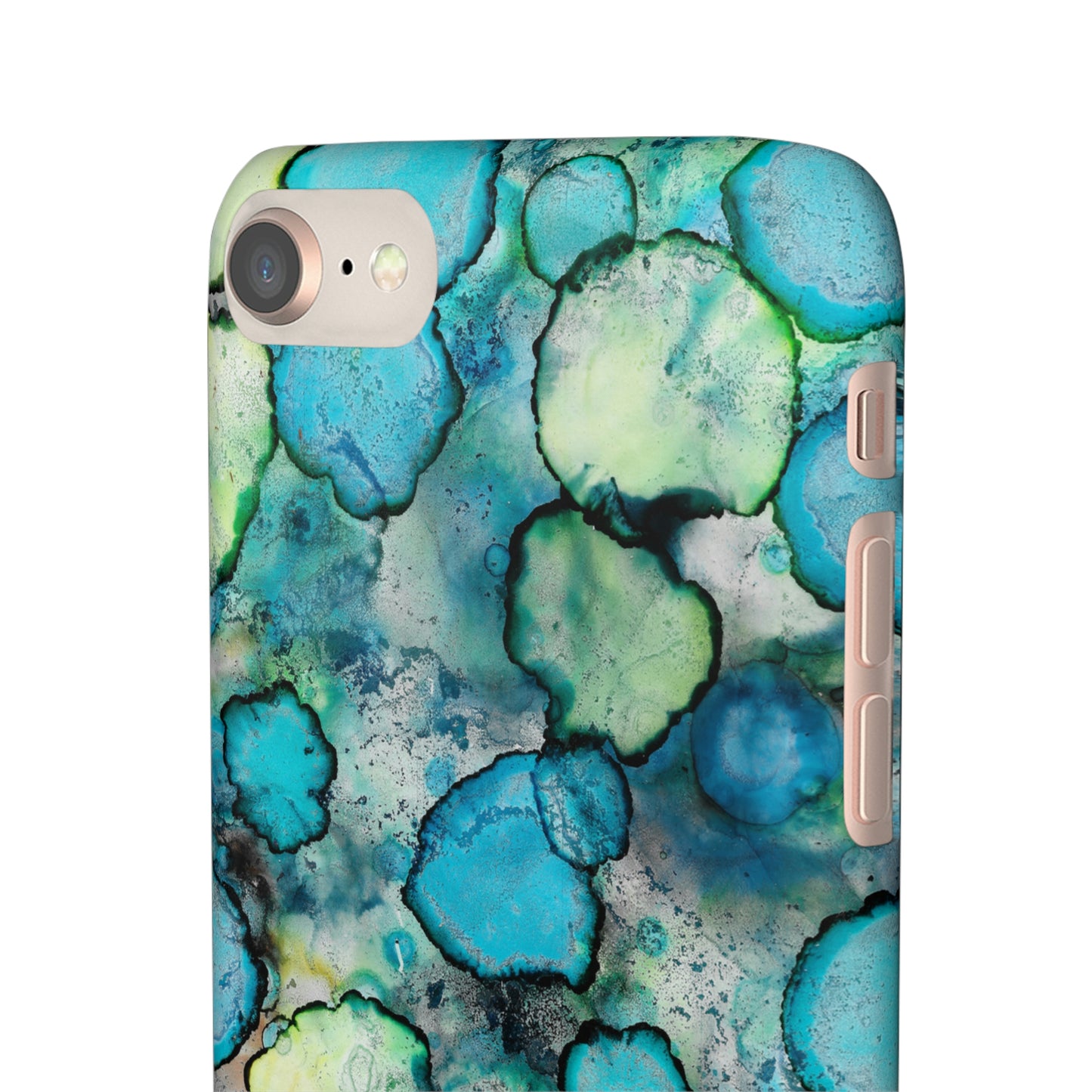 iPhone Samsung Galaxy Pixel5G Snap Case Phone Case Blue Bubbles