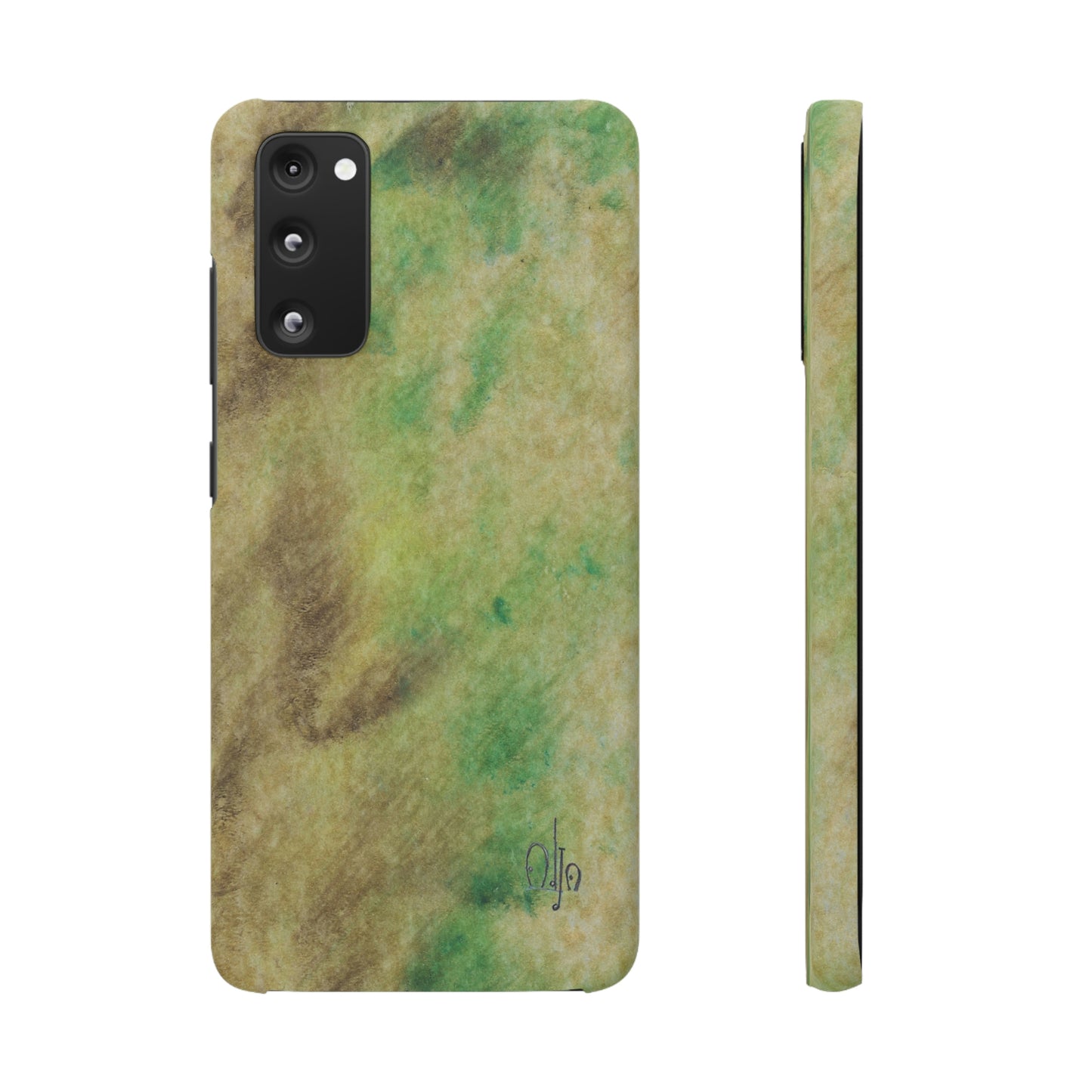 iPhone Samsung Galaxy Pixel5G Snap Case Phone Case Green Marble