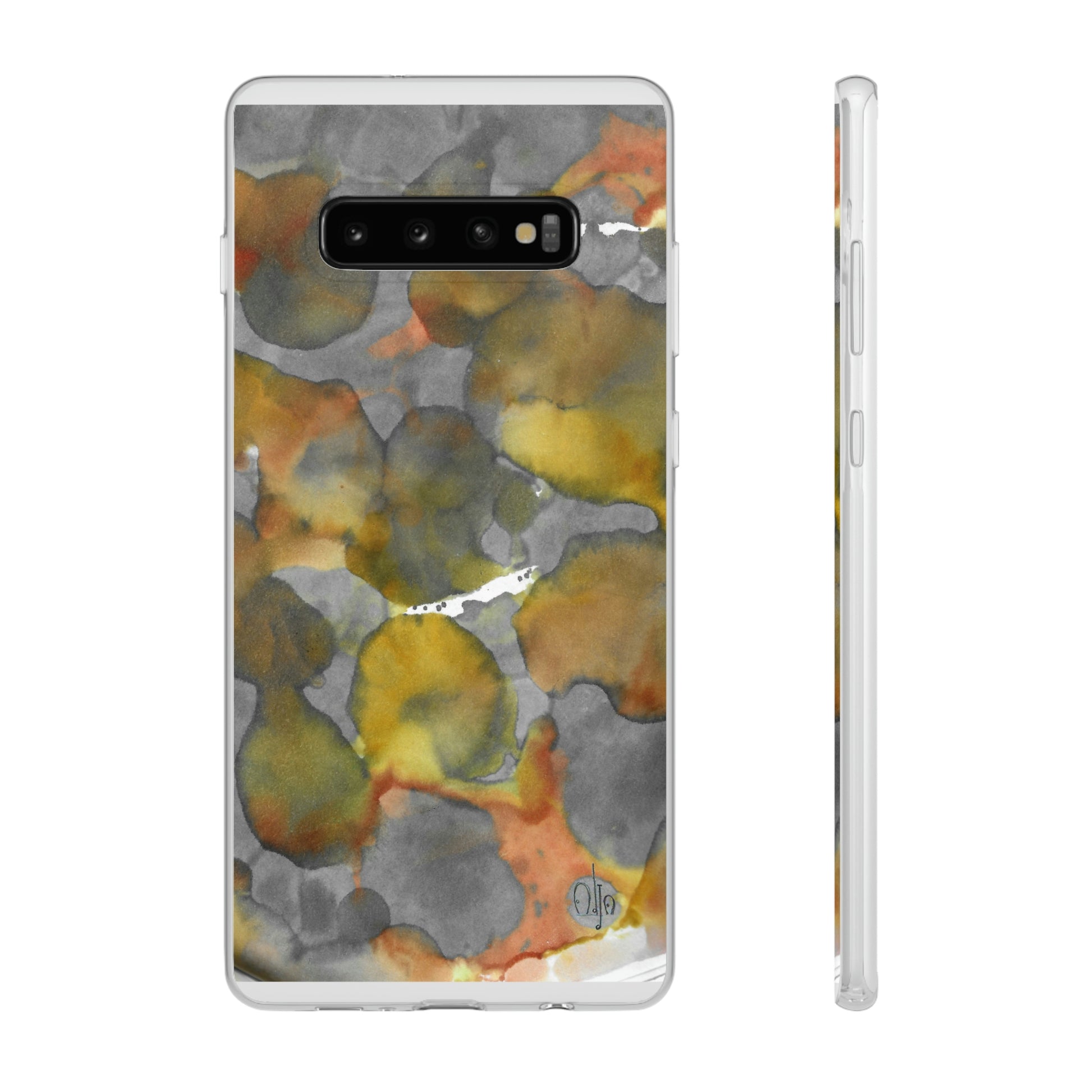 iPhone and Samsung Galaxy Flexi Phone Case Yellow Volcano - Alja Design