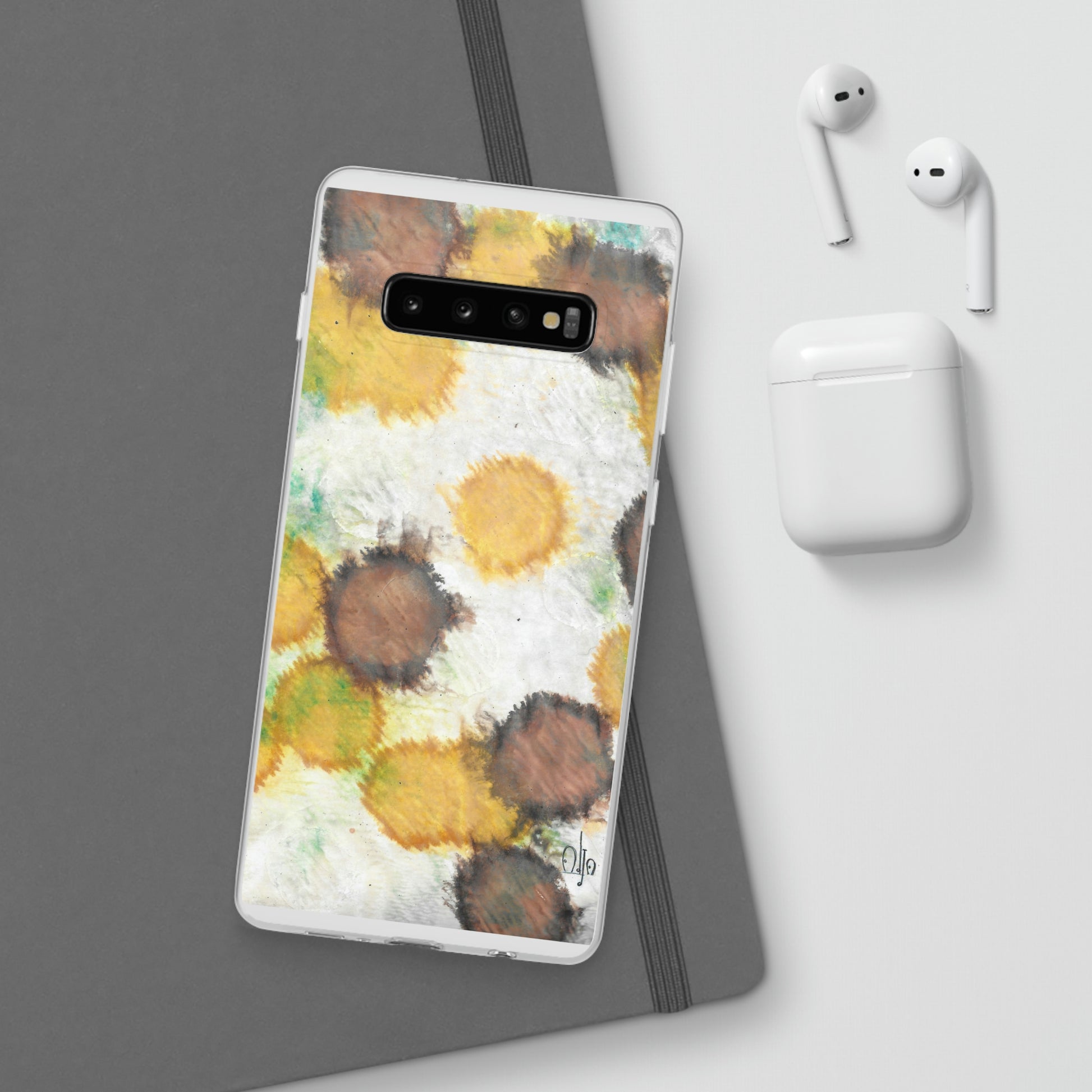 iPhone and Samsung Galaxy Flexi Phone Case Orange Cells - Alja Design