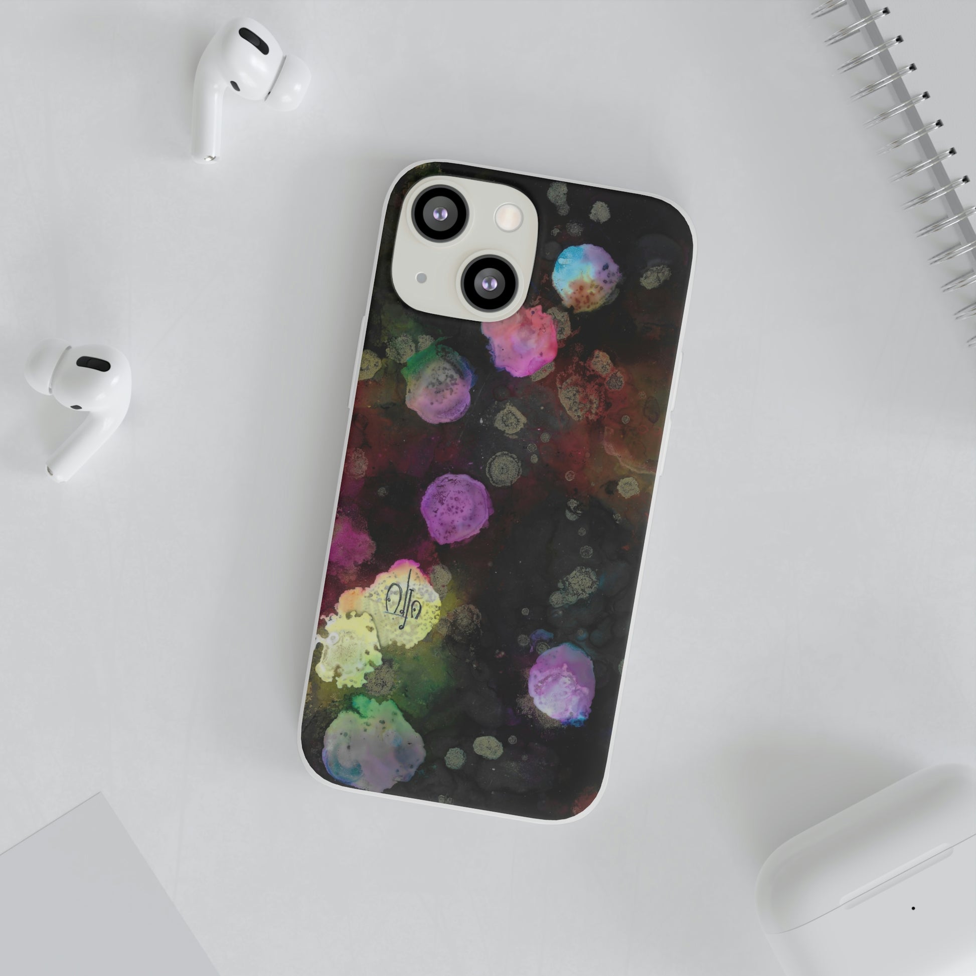 iPhone and Samsung Galaxy  Flexi Phone Case Black Space - Alja Design