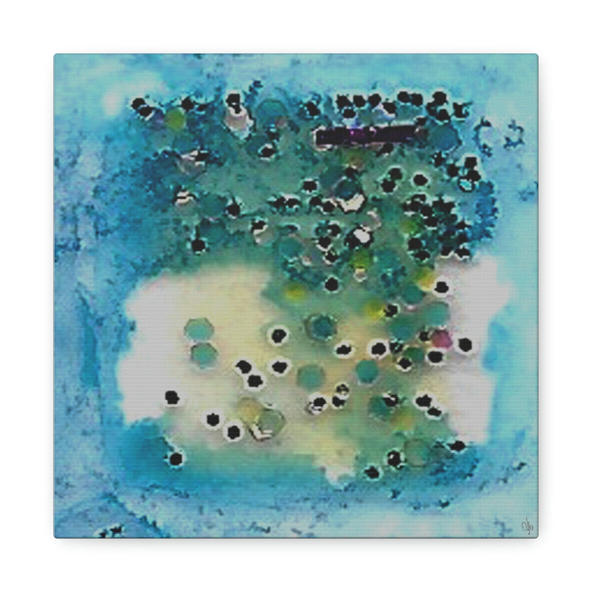Fractal Blue 2 Canvas Print - Alja Design