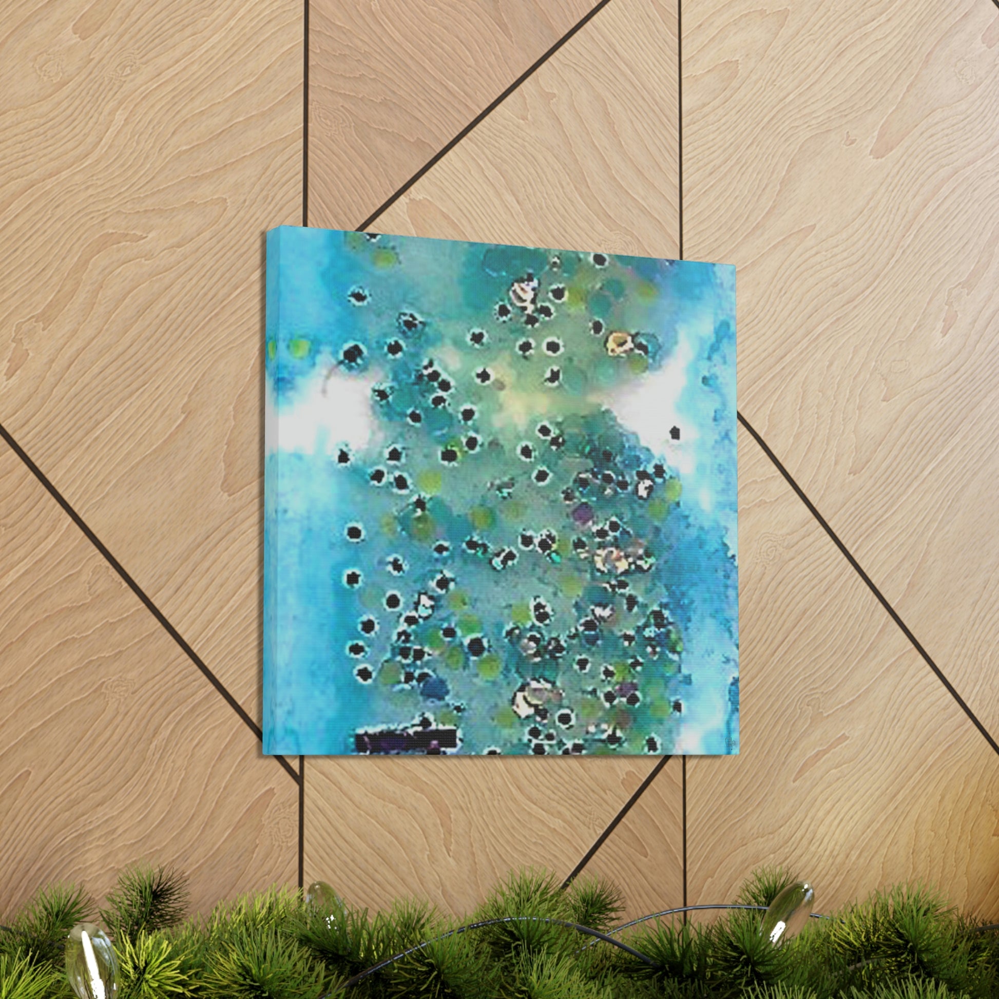 Fractal Blue 6 Canvas Print - Alja Design