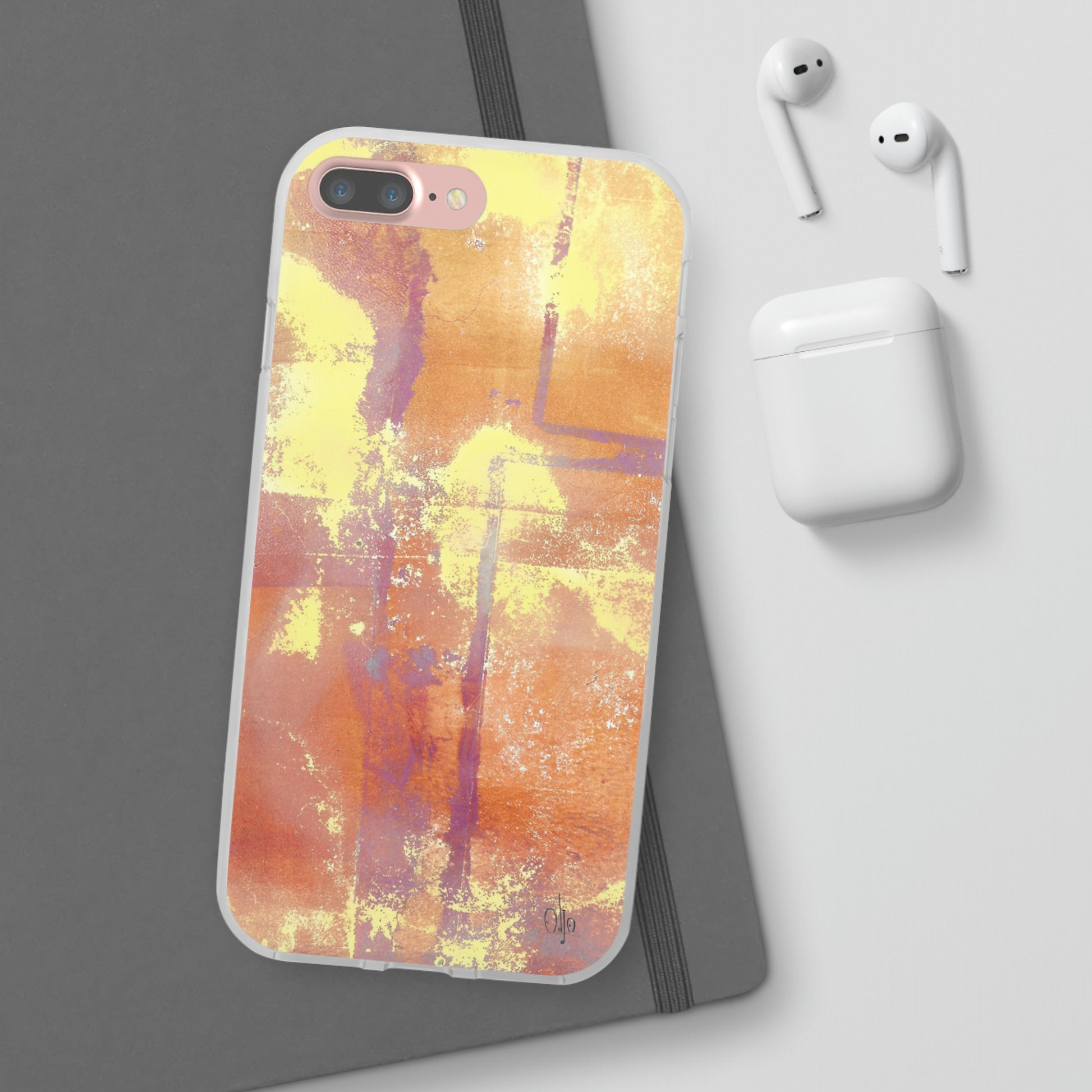 iPhone and Samsung Galaxy Flexi Phone Case Passionate Orange - Alja Design