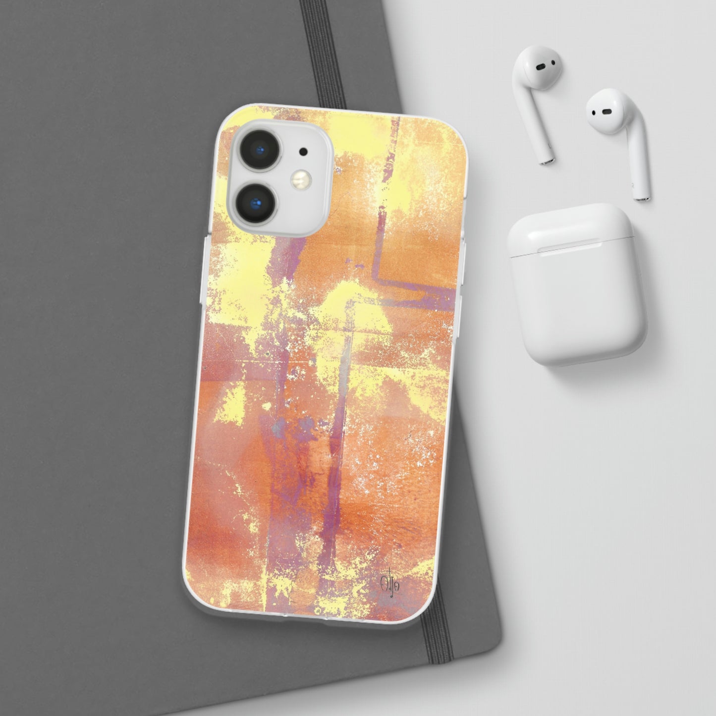 iPhone and Samsung Galaxy Flexi Phone Case Passionate Orange - Alja Design