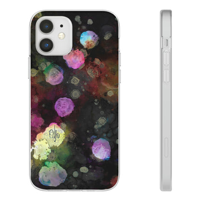 iPhone and Samsung Galaxy  Flexi Phone Case Black Space - Alja Design