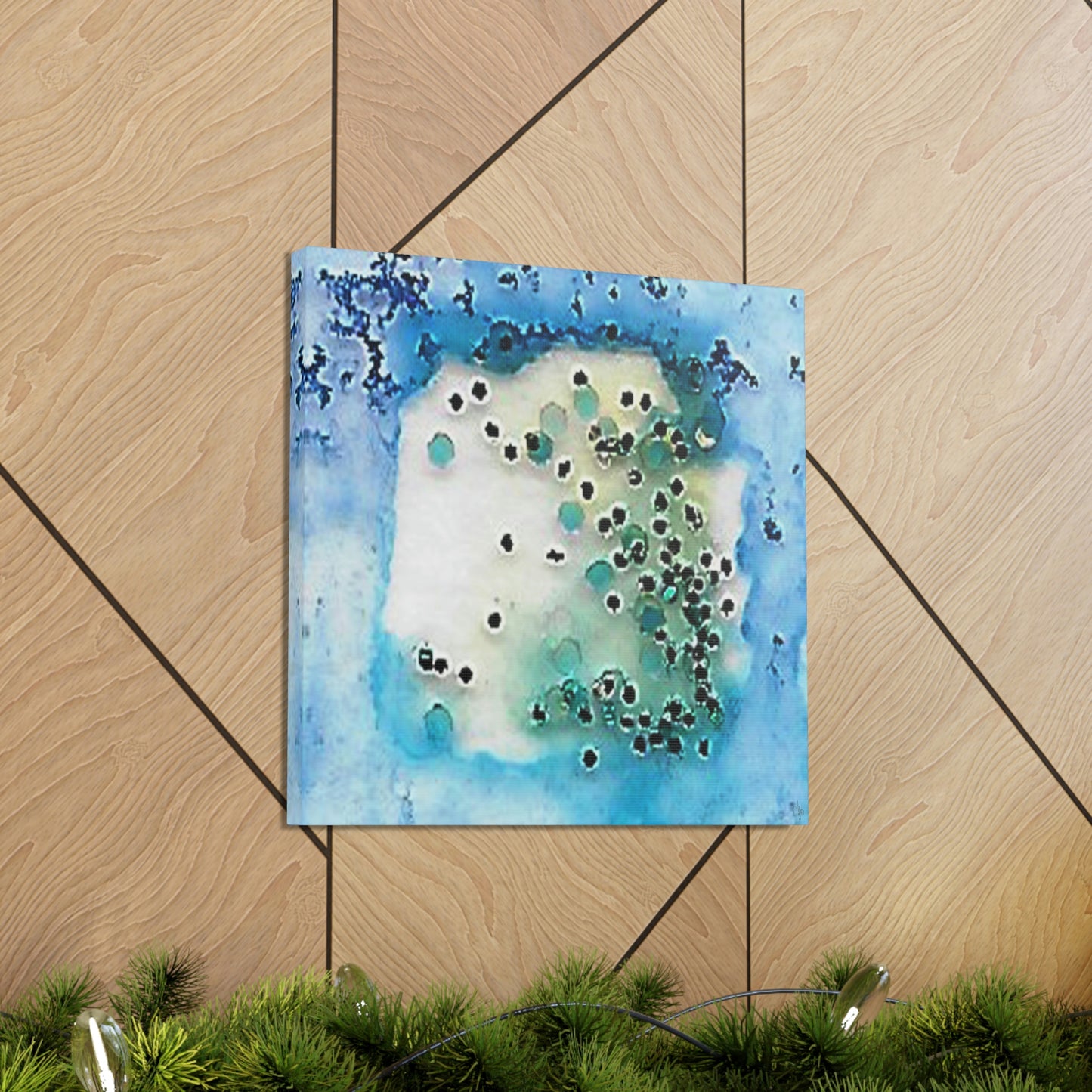 Fractal Blue 10 Canvas Print - Alja Design