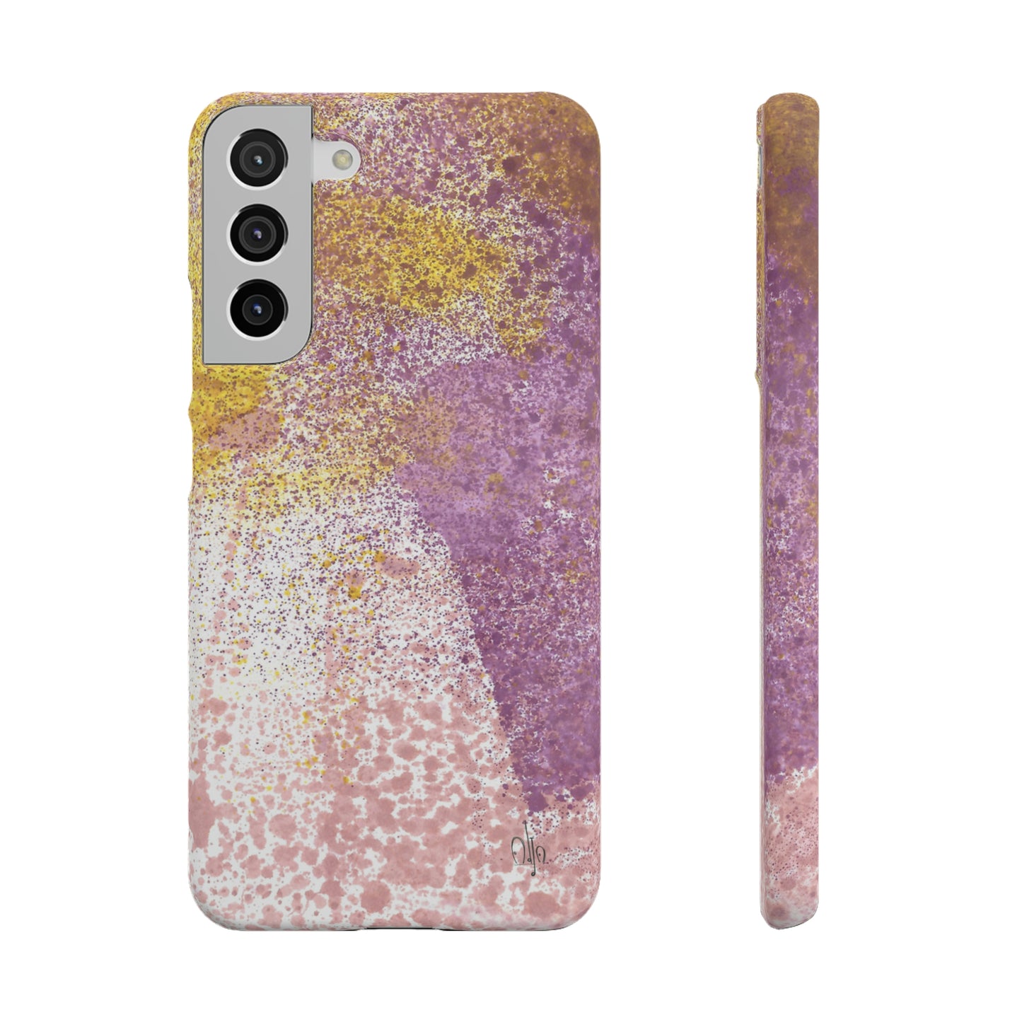 iPhone Samsung Galaxy Pixel5G Snap Case Phone Case Purple Blocks