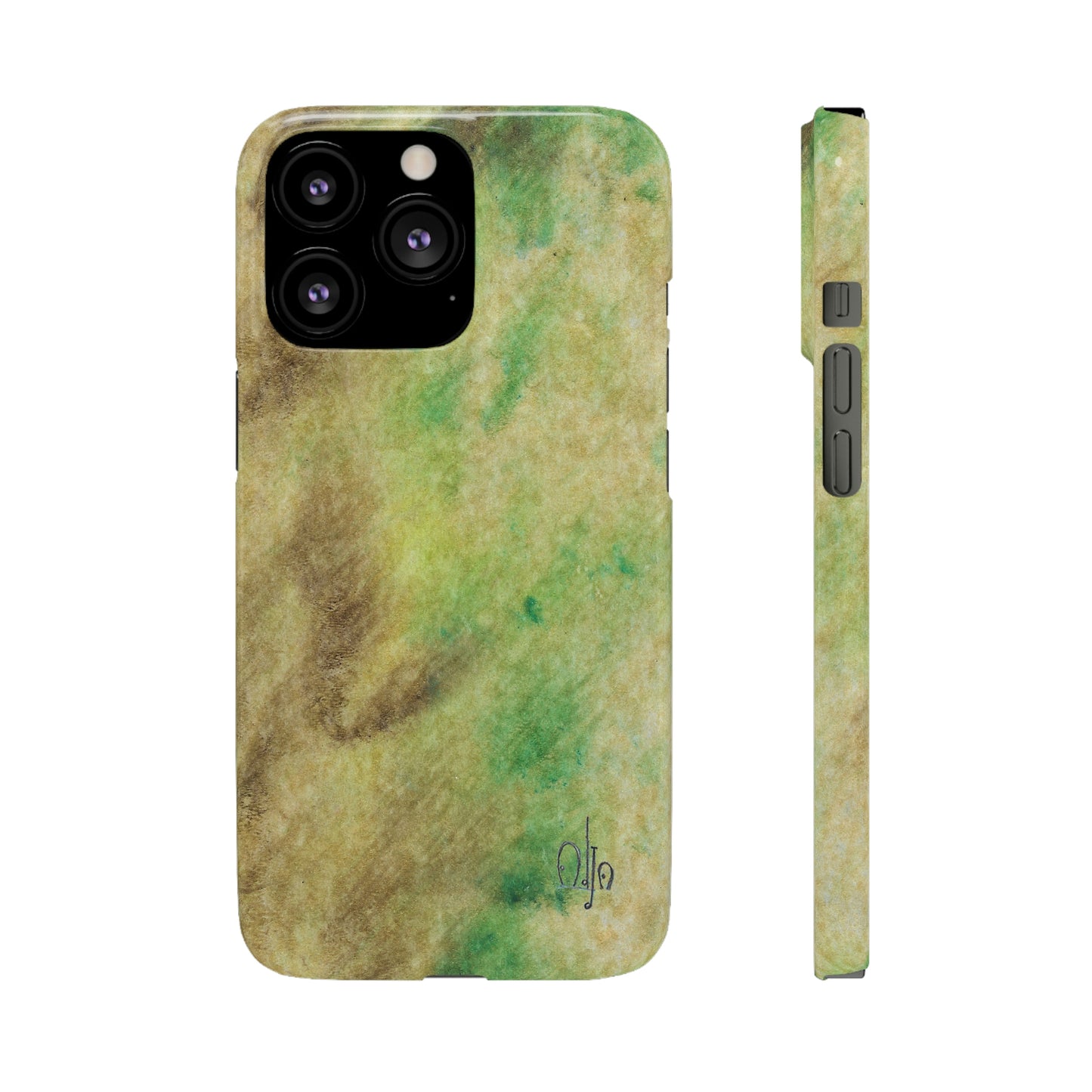 iPhone Samsung Galaxy Pixel5G Snap Case Phone Case Green Marble