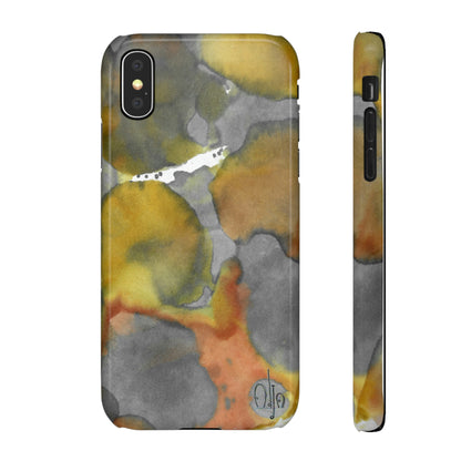 iPhone Samsung Galaxy Pixel5G Snap Case Phone Case Yellow Volcano