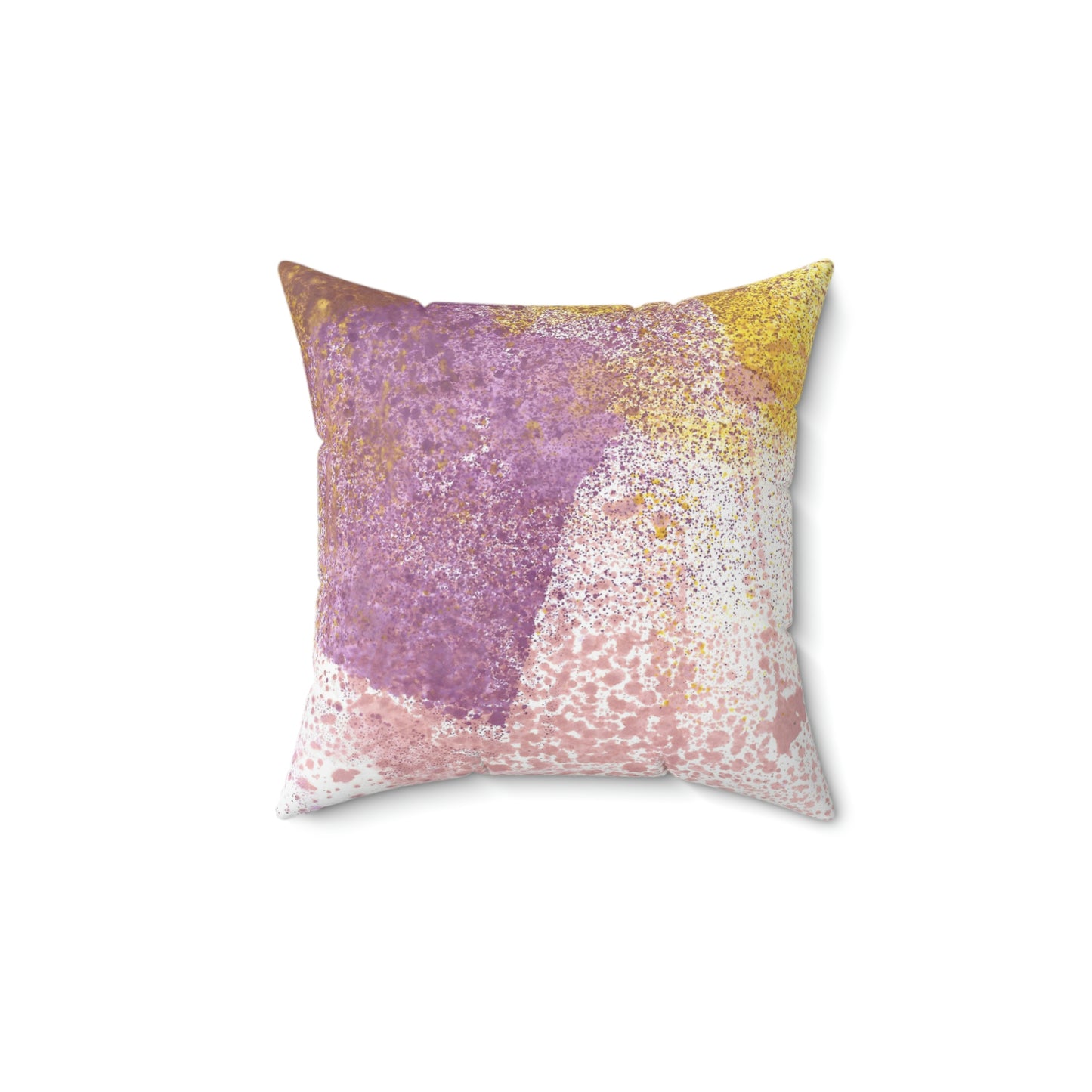 Purple Blocks Square Pillow - Alja Design
