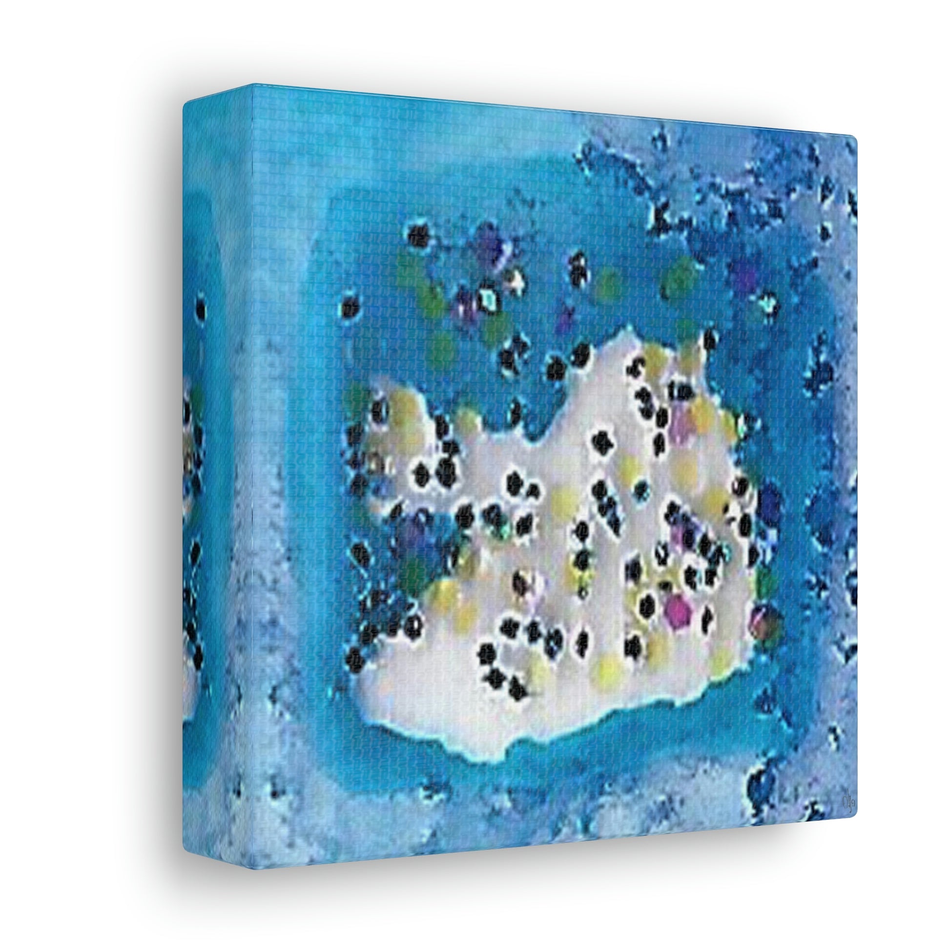 Fractal Blue 13 Canvas Print - Alja Design