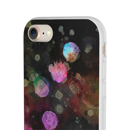 iPhone and Samsung Galaxy  Flexi Phone Case Black Space - Alja Design