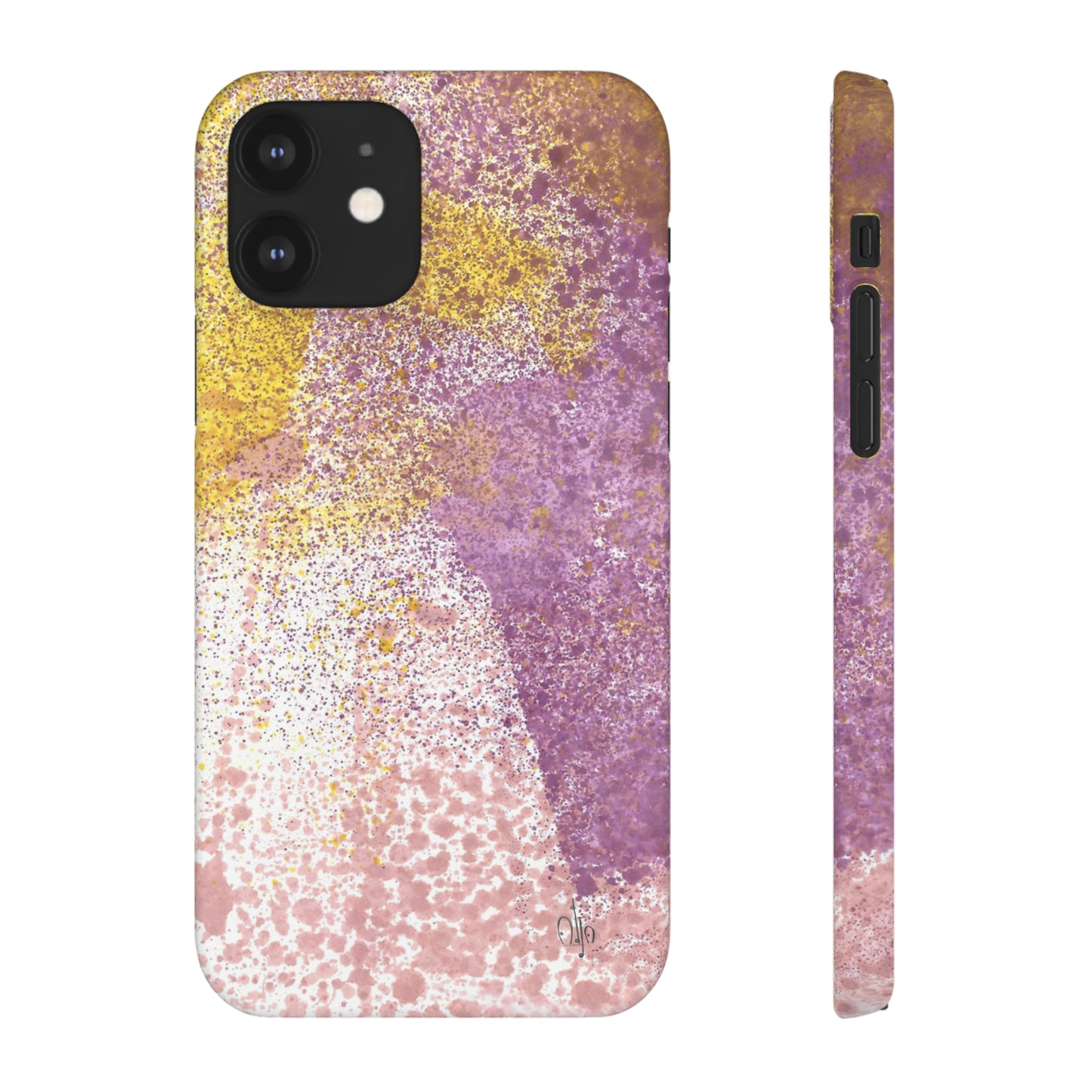 iPhone Samsung Galaxy Pixel5G Snap Case Phone Case Purple Blocks