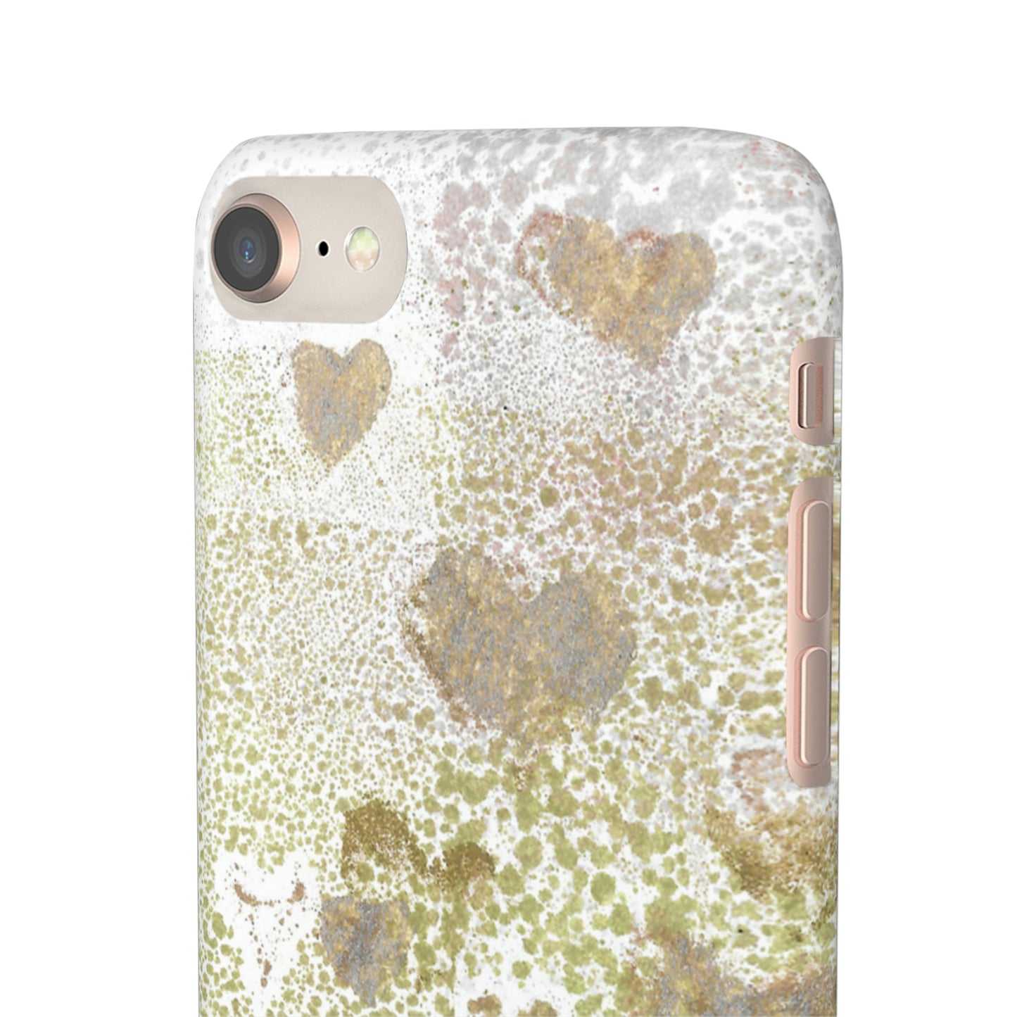 iPhone Samsung Galaxy Pixel5G Snap Case Phone Case Green Hearts