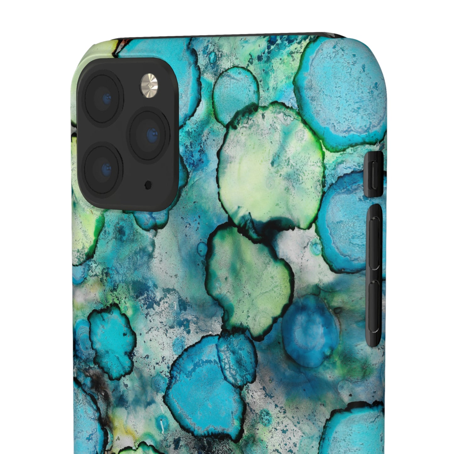 iPhone Samsung Galaxy Pixel5G Snap Case Phone Case Blue Bubbles