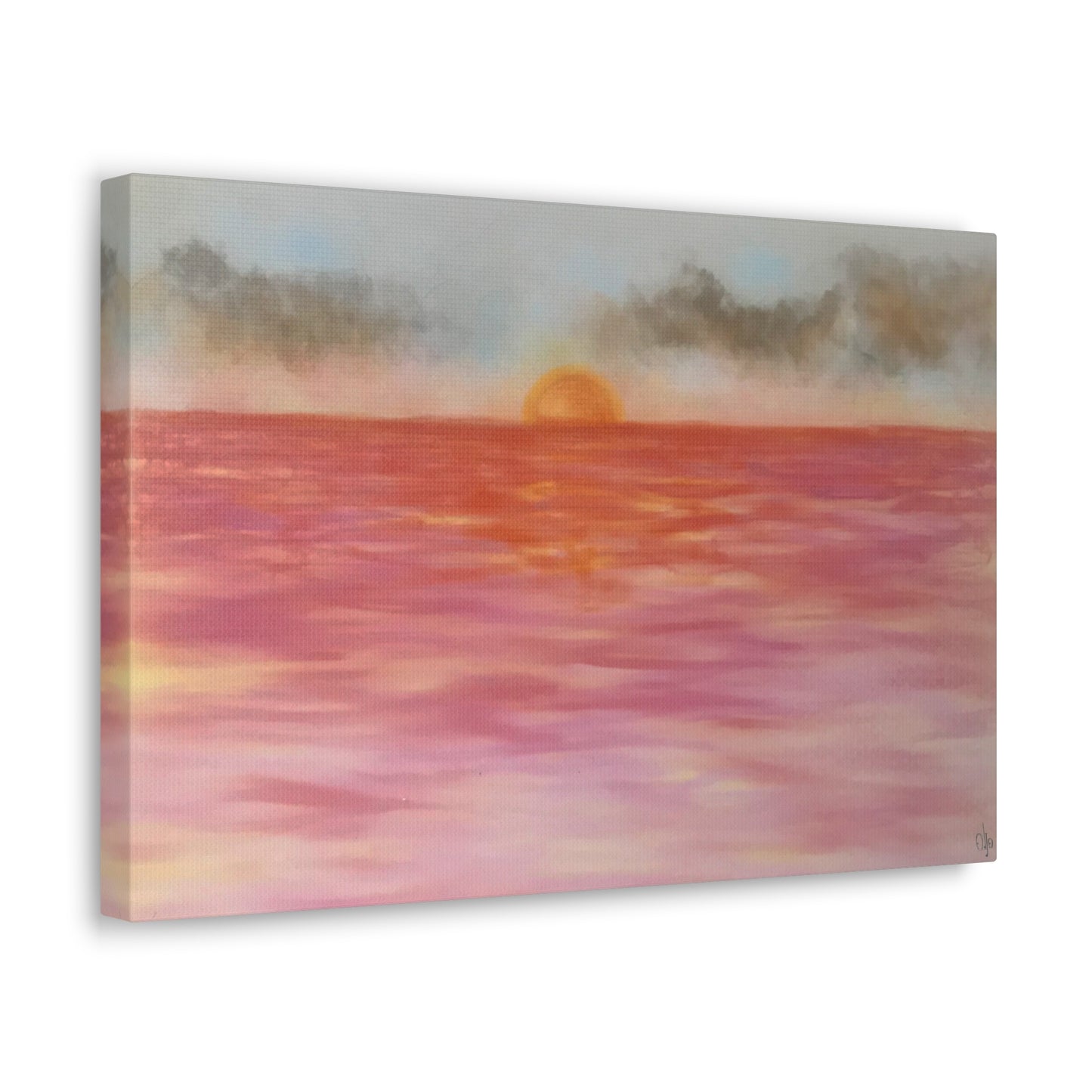 Red Sunset Canvas Print - Alja Design