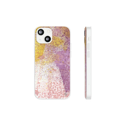 iPhone and Samsung Galaxy Flexi Phone Case Purple Blocks - Alja Design