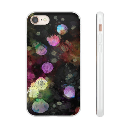 iPhone and Samsung Galaxy  Flexi Phone Case Black Space - Alja Design