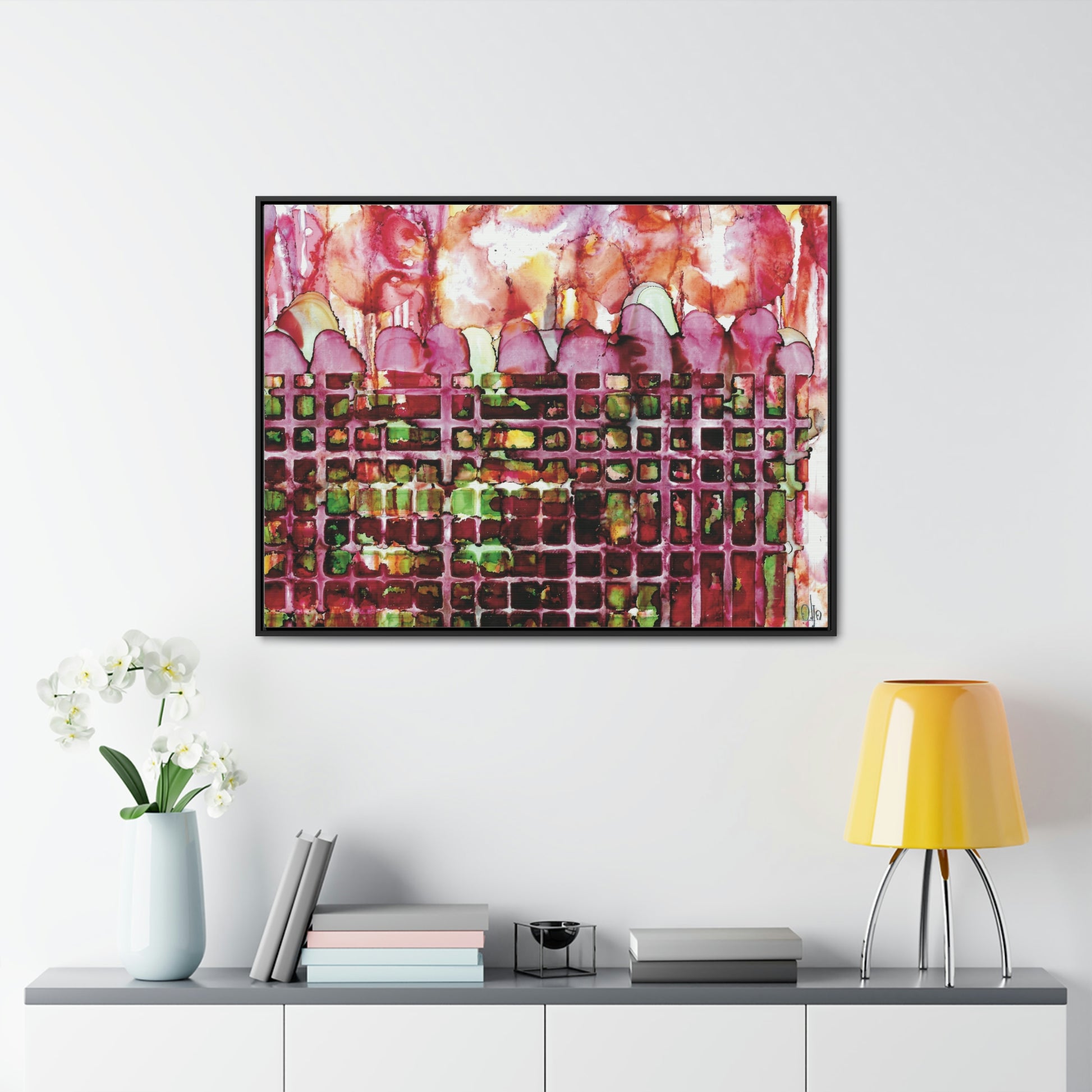 Off the Grid 14 Framed Canvas Print - Alja Design