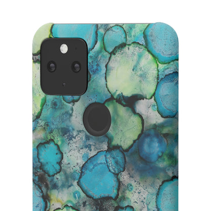 iPhone Samsung Galaxy Pixel5G Snap Case Phone Case Blue Bubbles