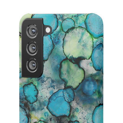 iPhone Samsung Galaxy Pixel5G Snap Case Phone Case Blue Bubbles