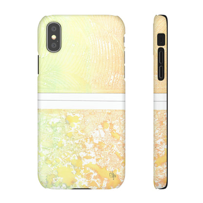 iPhone Samsung Galaxy Pixel5G Snap Case Phone Case Piña Colada with Tropical Waves